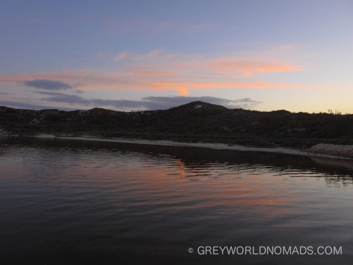 Africa enchants with the most magical sunsets and sunrises, even at the most southern tip of Africa in De Mond Nature Reserve, South Africa.
