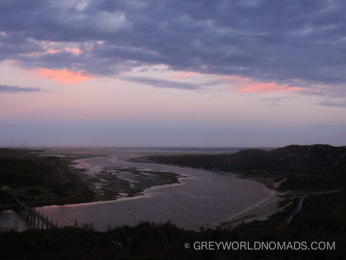 Africa enchants with the most magical sunsets and sunrises, even at the most southern tip of Africa in De Mond Nature Reserve, South Africa.