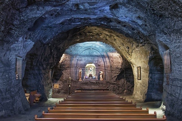 Salt Cathedral of Zipaquira. is bogota safe for tourists. 