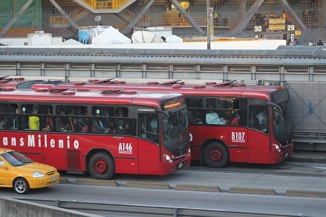 Busses in Bogota. is bogota safe for tourists. where to stay in bogota.