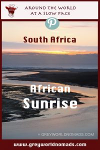 Africa enchants with the most magical sunsets and sunrises, even at the most southern tip of Africa in De Mond Nature Reserve, South Africa.