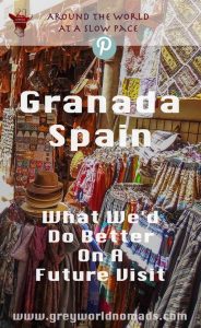 On our visit to Granada we explored parts of the fortress, Alhambra, the Moorish part of the town, Albaicin, and strolled amid the Arabic Bazaar, Alcaiceria.