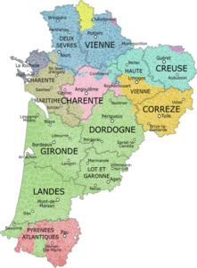 Aquitaine Limousin Poitou Charentes Departments